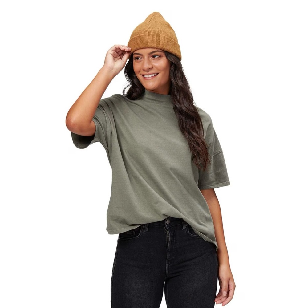 Free People Casual Olive Green Women's Top - Picture 2 of 6